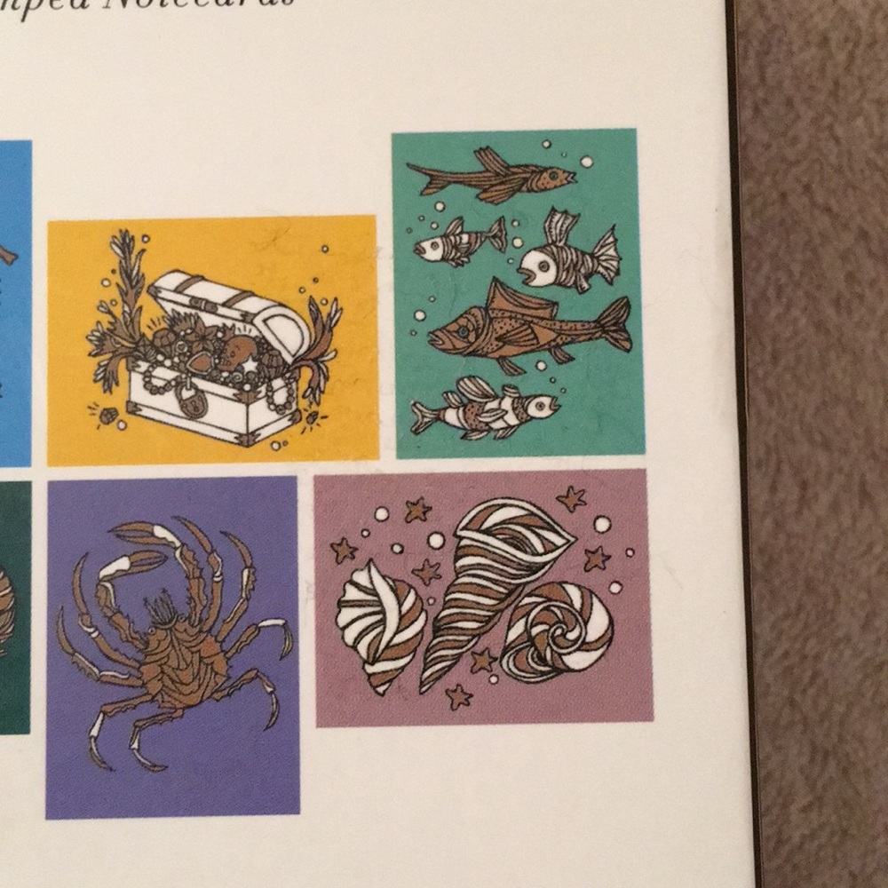 Patch NYC Ocean Sea Themed Foil Stamped Notecards - Picture 5 of 7